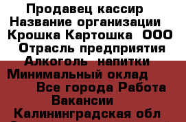 Продавец-кассир › Название организации ­ Крошка-Картошка, ООО › Отрасль предприятия ­ Алкоголь, напитки › Минимальный оклад ­ 35 000 - Все города Работа » Вакансии   . Калининградская обл.,Светловский городской округ 